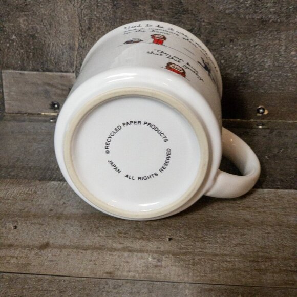 VINTAGE 80S COFFE MUG FEMINIST HUMOR USED TO BE A MANS WORLD JAPAN DINER CUP - Picture 4 of 5